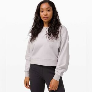 Lululemon Perfectly Oversized Crop Crew Softstreme White Opal